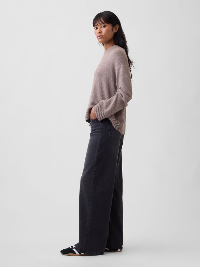 Mid Rise Wide-Leg Sweatpant Jeans gap mid rise wide leg sweatpant jeans