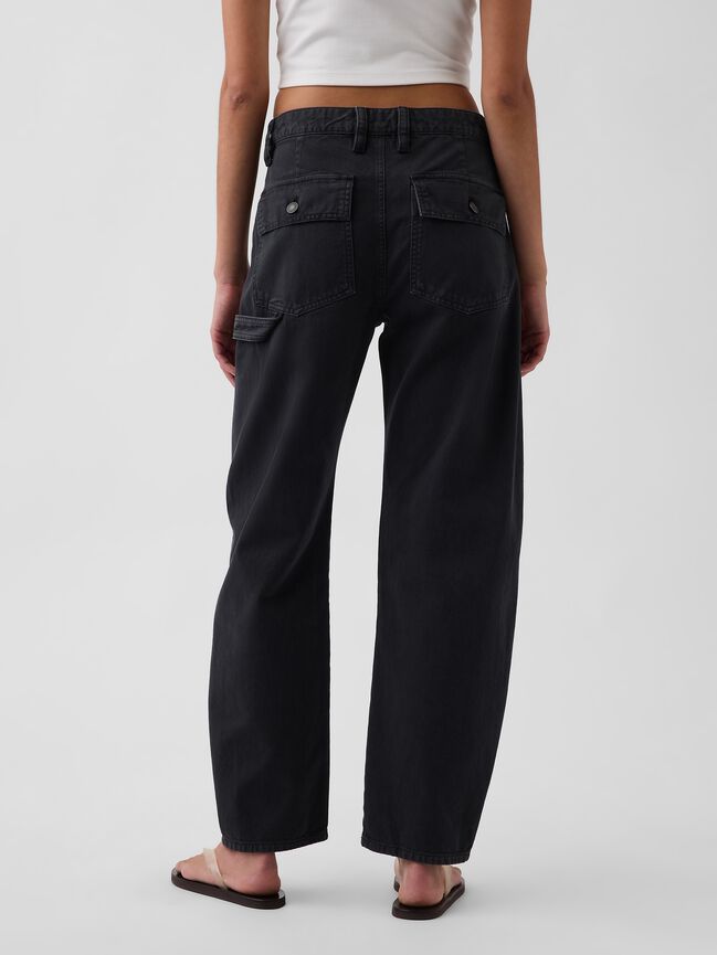 Mid Rise Barrel Utility Ankle Pants gap mid rise barrel utility ankle pants