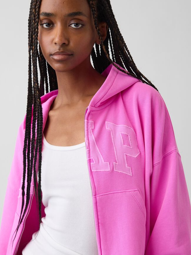 VintageSoft Oversized Gap Logo Zip Hoodie vintagesoft oversized gap logo zip hoodie