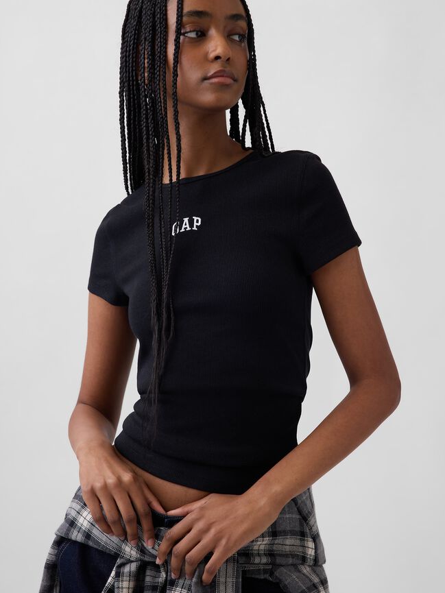 Modern Rib Gap Logo T-Shirt modern rib gap logo t shirt