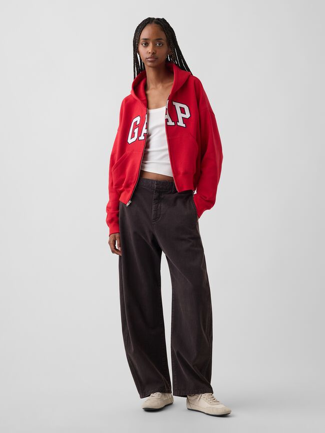 VintageSoft Oversized Gap Logo Zip Hoodie vintagesoft oversized gap logo zip hoodie