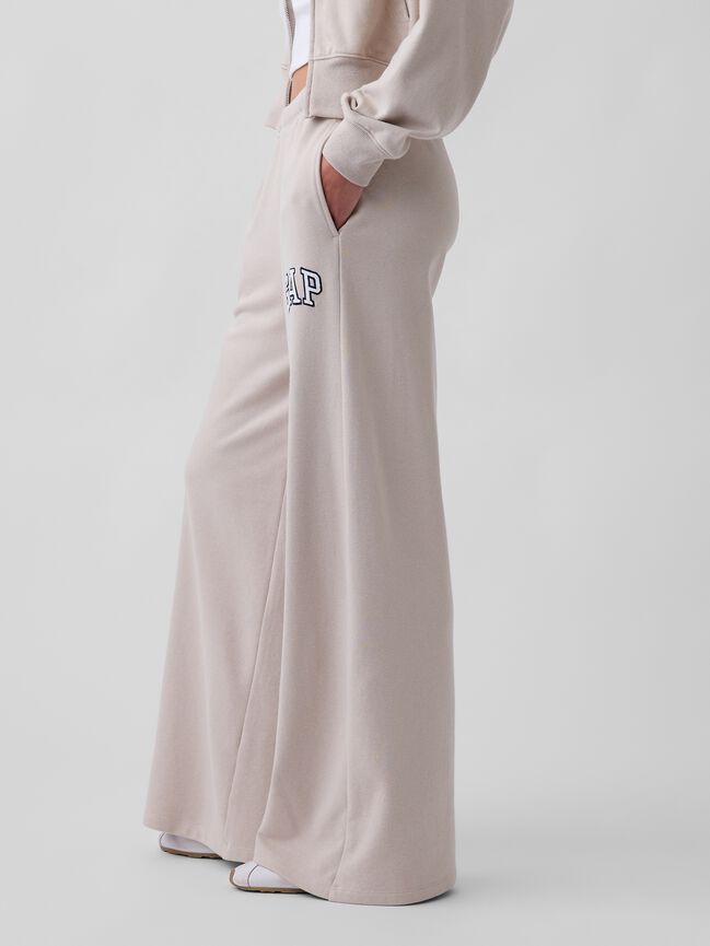 Gap Logo French Terry Wide-Leg Joggers gap logo french terry wide leg joggers
