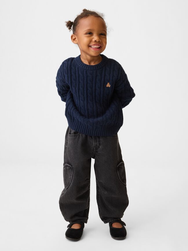 Baby & Toddler CashSoft Cable-Knit Sweater gap baby toddler cashsoft cable knit sweater