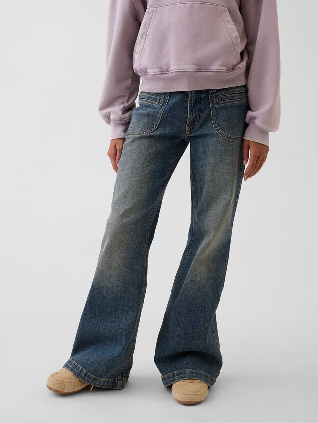 Kids Low Rise Relaxed Flare Jeans gap kids low rise relaxed flare jeans