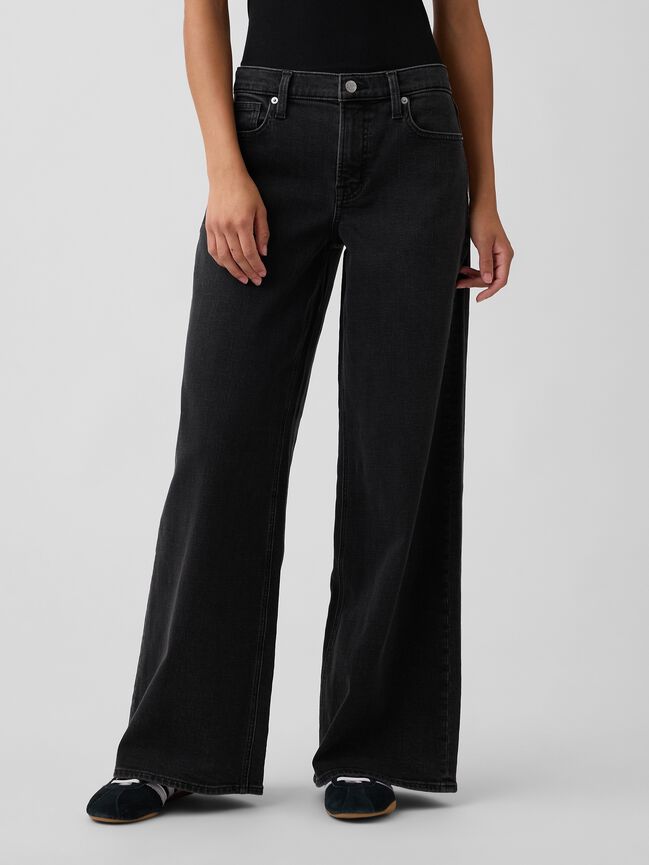 Mid Rise Wide-Leg Jeans gap mid rise wide leg jeans