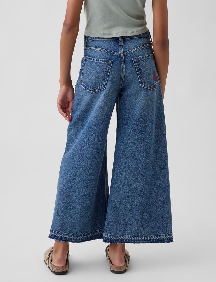 Kids Low Rise Embroidered Baggy Jeans gap kids low rise embroidered baggy jeans