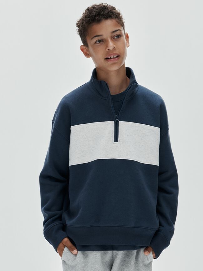 Kids VintageSoft Quarter-Zip Pullover gap kids vintagesoft quarter zip pullover