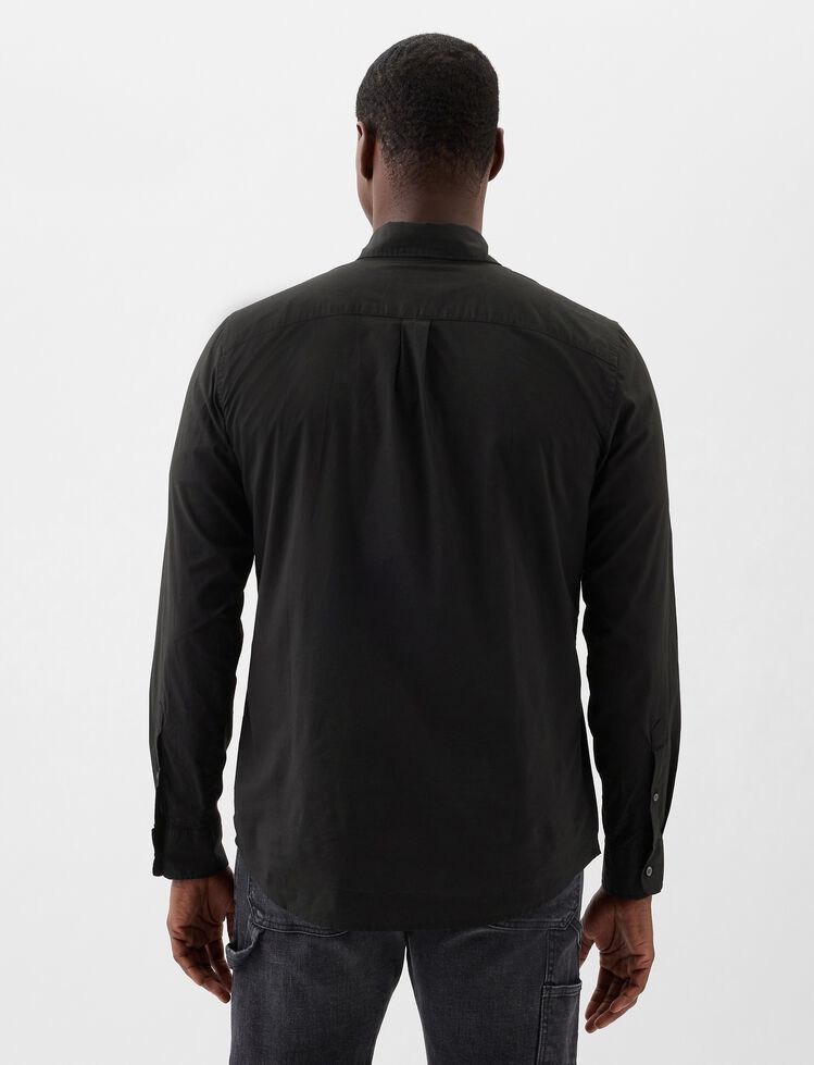 Stretch Poplin Shirt in Standard Fit gap stretch poplin shirt in standard fit
