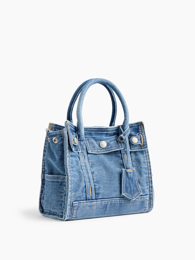 Small Denim Five Pocket Tote gap small denim five pocket tote
