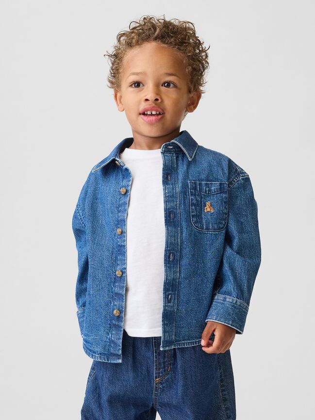 Baby & Toddler Denim Big Shirt gap baby toddler denim big shirt
