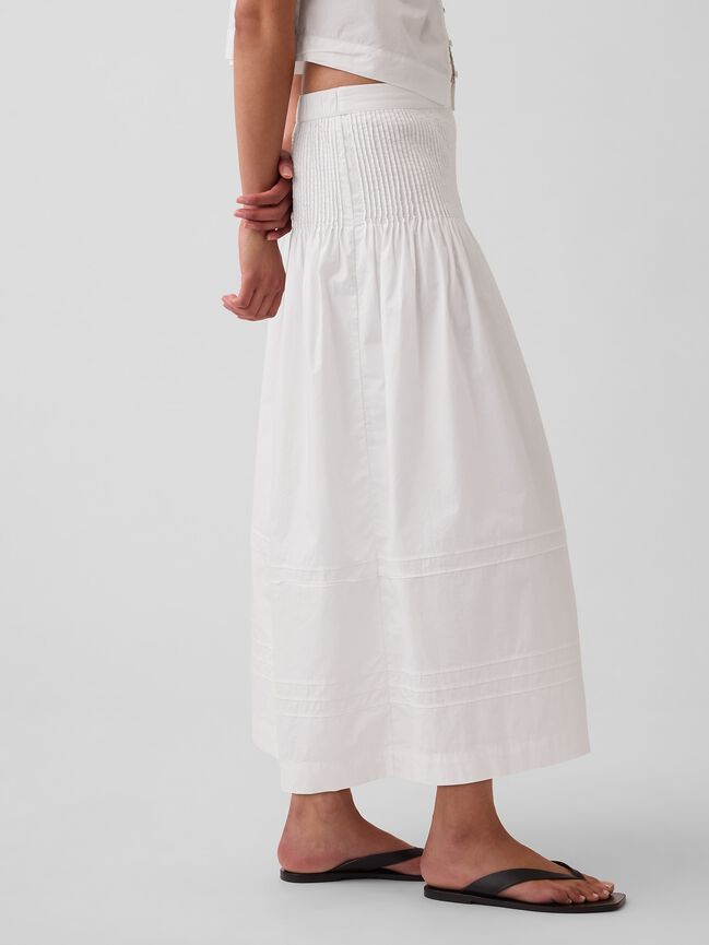 Poplin Pintuck Maxi Skirt gap poplin pintuck maxi skirt