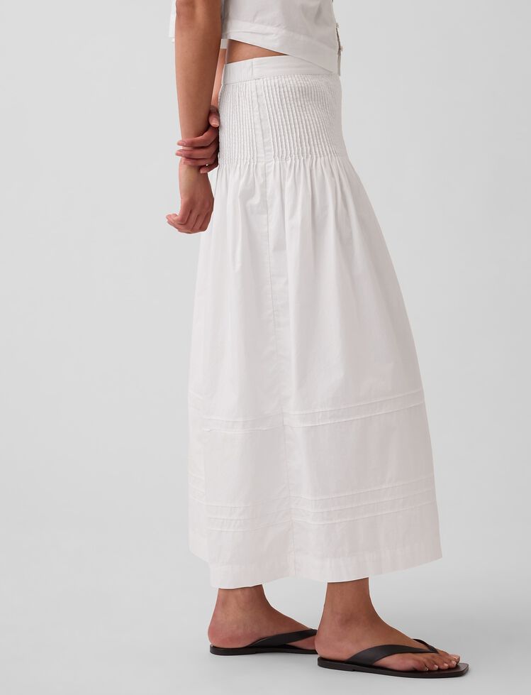 Poplin Pintuck Maxi Skirt gap poplin pintuck maxi skirt