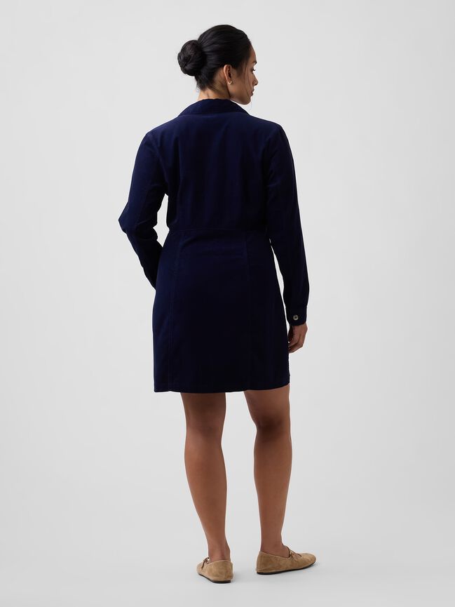 Fitted Collared Mini Dress gap fitted collared mini dress