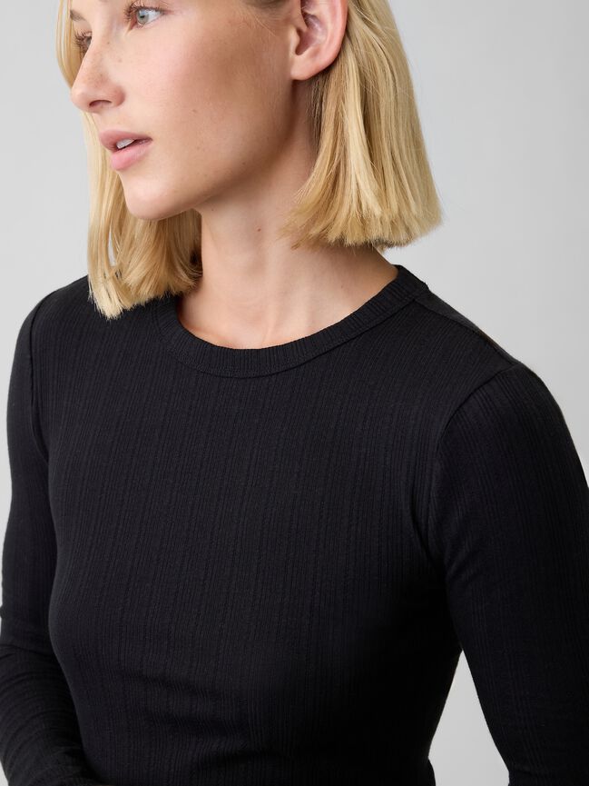 Essential Ribbed Pointelle T-Shirt gap essential ribbed pointelle t shirt