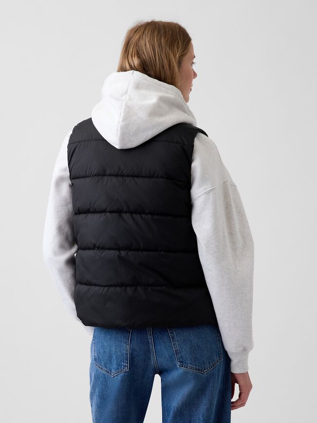 Relaxed Puffer Vest gap relaxed puffer vest
