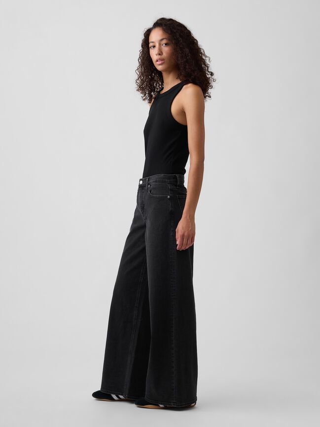 Mid Rise Wide-Leg Jeans gap mid rise wide leg jeans