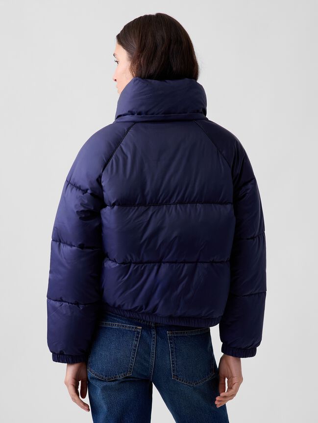 Oversized Hooded Crop Puffer Jacket gap oversized hooded crop puffer jacket