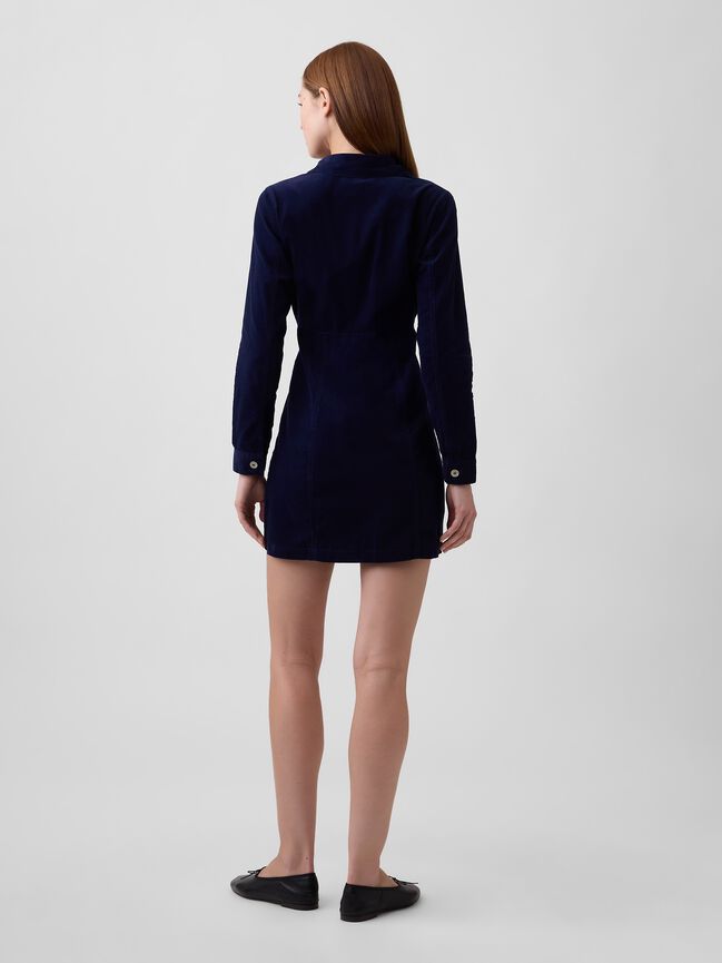 Fitted Collared Mini Dress gap fitted collared mini dress