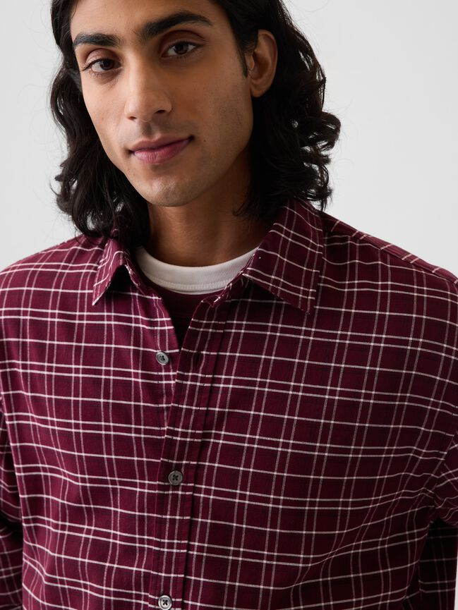 Relaxed Crop Straight-Hem Oxford Shirt gap relaxed crop straight hem oxford shirt