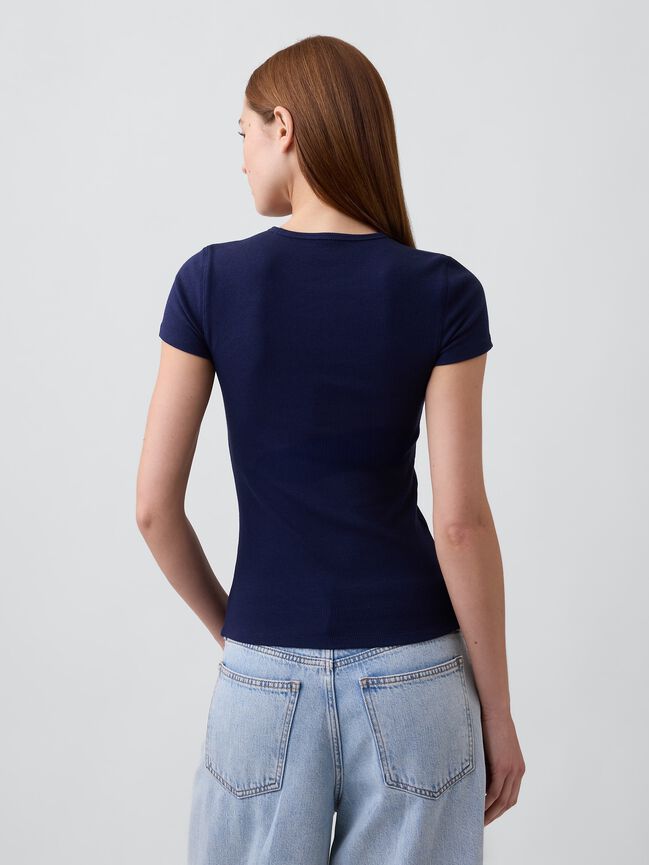 Modern Rib Gap Logo T-Shirt modern rib gap logo t shirt