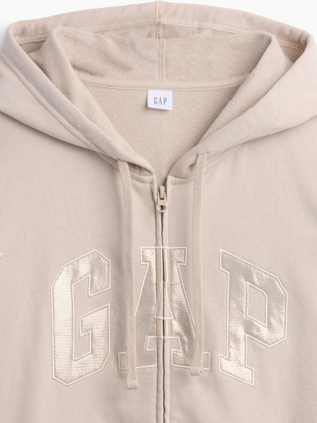 Relaxed Gap Logo Zip Hoodie relaxed gap logo zip hoodie