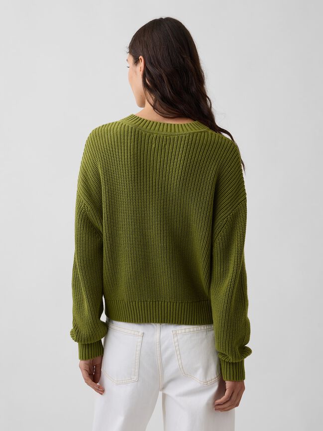 100% Cotton Oversized Shaker Sweater gap 100 cotton oversized shaker sweater