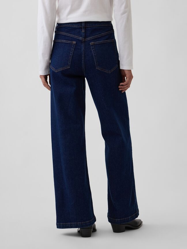 High Rise Stride Wide-Leg Jeans gap high rise stride wide leg jeans