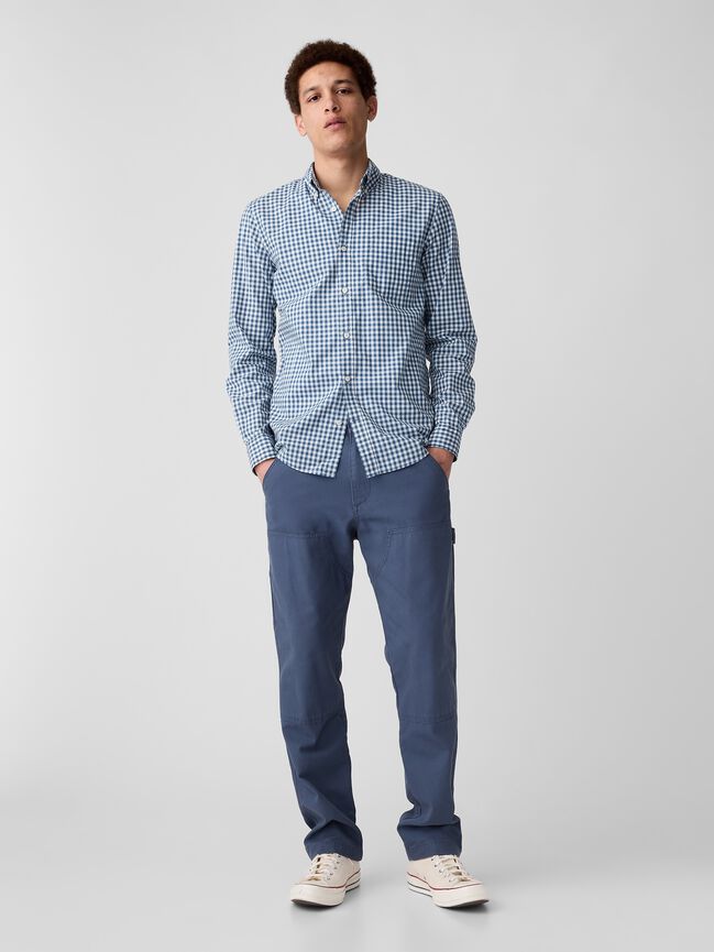 Stretch Poplin Shirt in Slim Fit gap stretch poplin shirt in slim fit