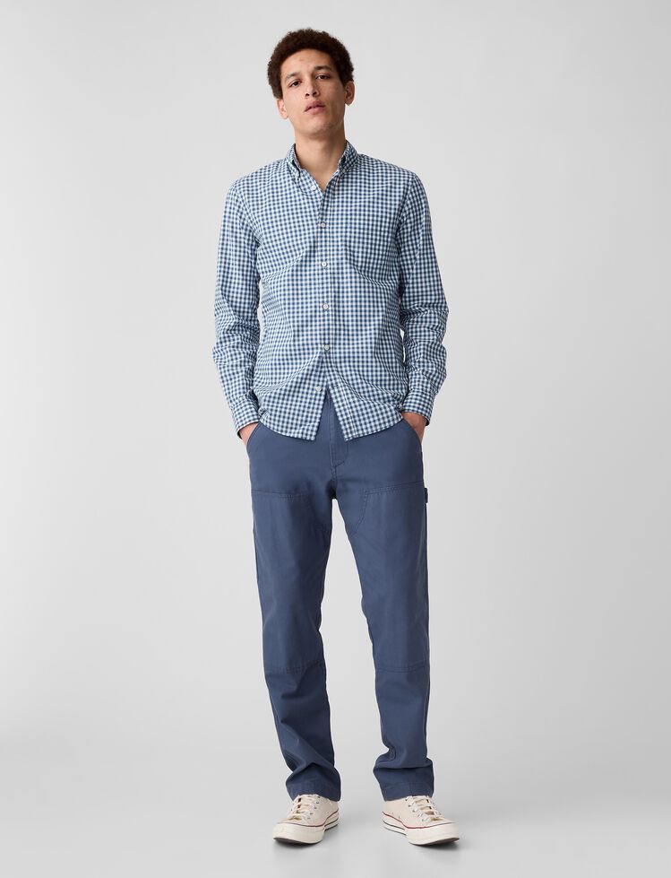 Stretch Poplin Shirt in Slim Fit gap stretch poplin shirt in slim fit