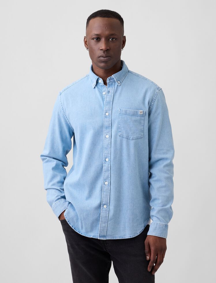 Relaxed Denim Shirt gap relaxed denim shirt