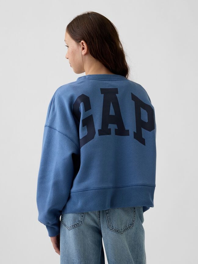 Kids VintageSoft Oversized Split-Hem Sweatshirt gap kids vintagesoft oversized split hem sweatshirt