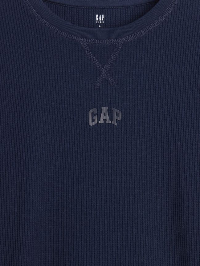 Kids Gap Mini-Logo Waffle-Knit T-Shirt kids gap mini logo waffle knit t shirt
