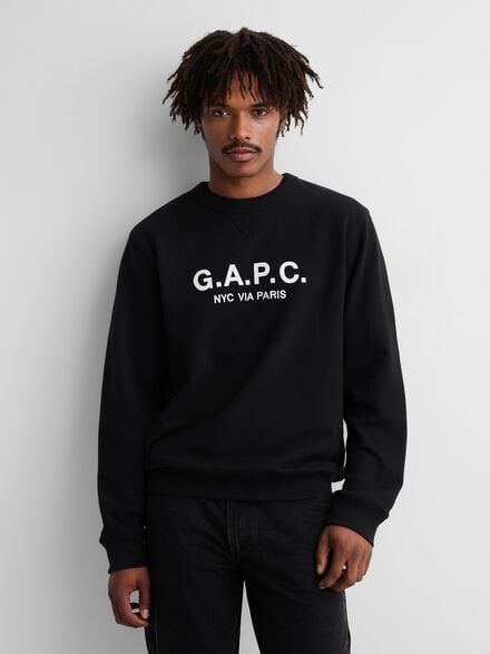 gap a p c heavyweight logo sweatshirt gap a p c heavyweight logo sweatshirt