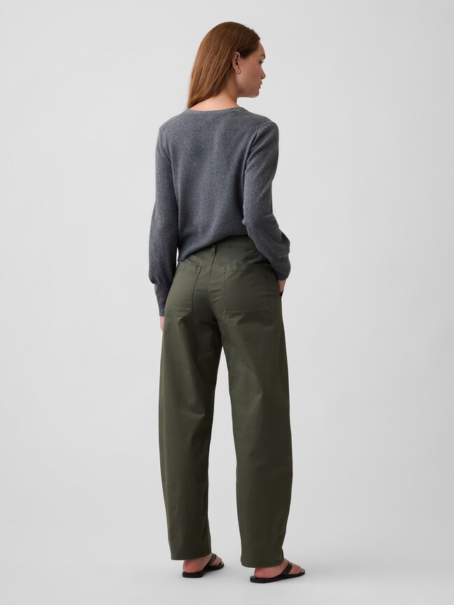 Mid Rise Barrel Khakis gap mid rise barrel khakis