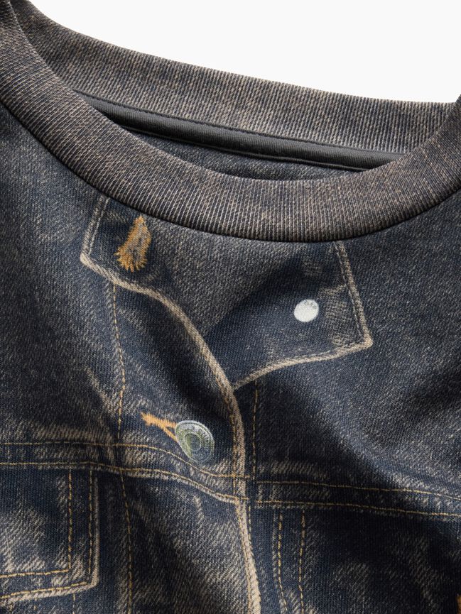 GapStudio Printed Denim Sweatshirt gapstudio printed denim sweatshirt