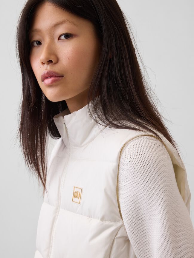 Relaxed Puffer Vest gap relaxed puffer vest