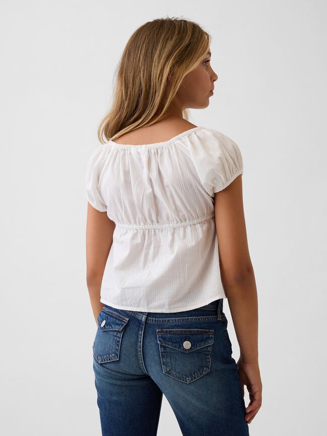 Kids Puff-Sleeve Top gap kids puff sleeve top