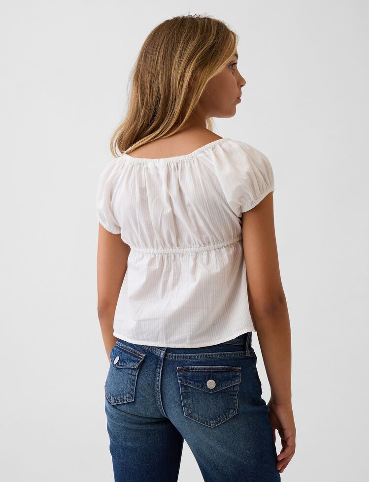 Kids Puff-Sleeve Top gap kids puff sleeve top