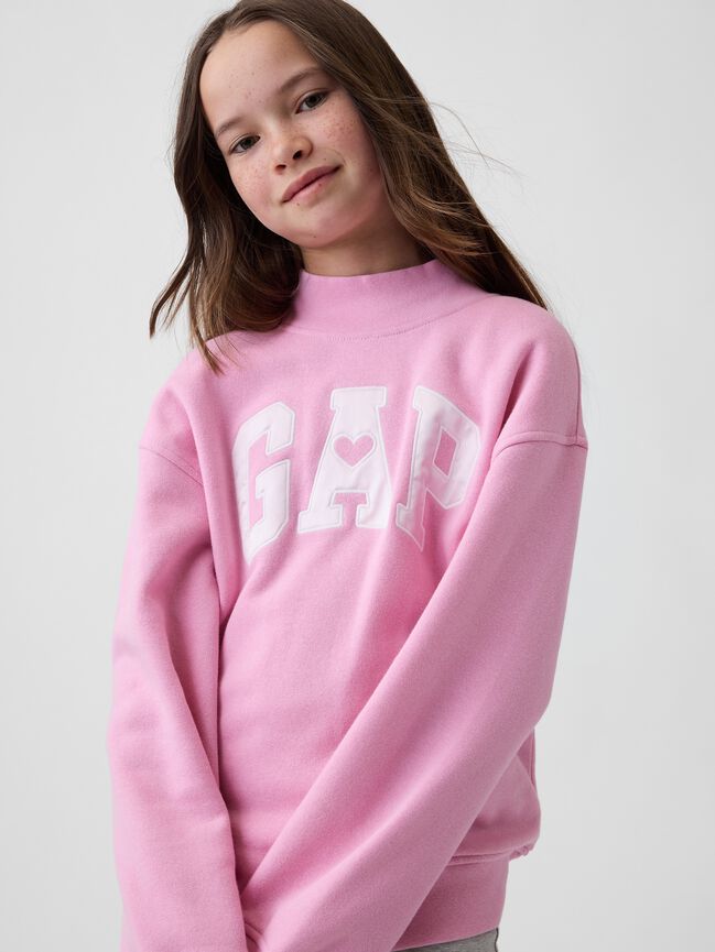 Kids Oversized Mockneck Gap Logo Sweatshirt kids oversized mockneck gap logo sweatshirt