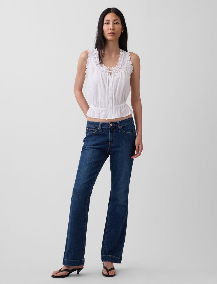 Low Rise Long & Lean Jeans gap low rise long lean jeans