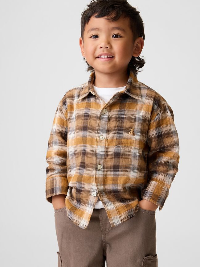 Baby & Toddler Double-Weave Plaid Shirt gap baby toddler double weave plaid shirt