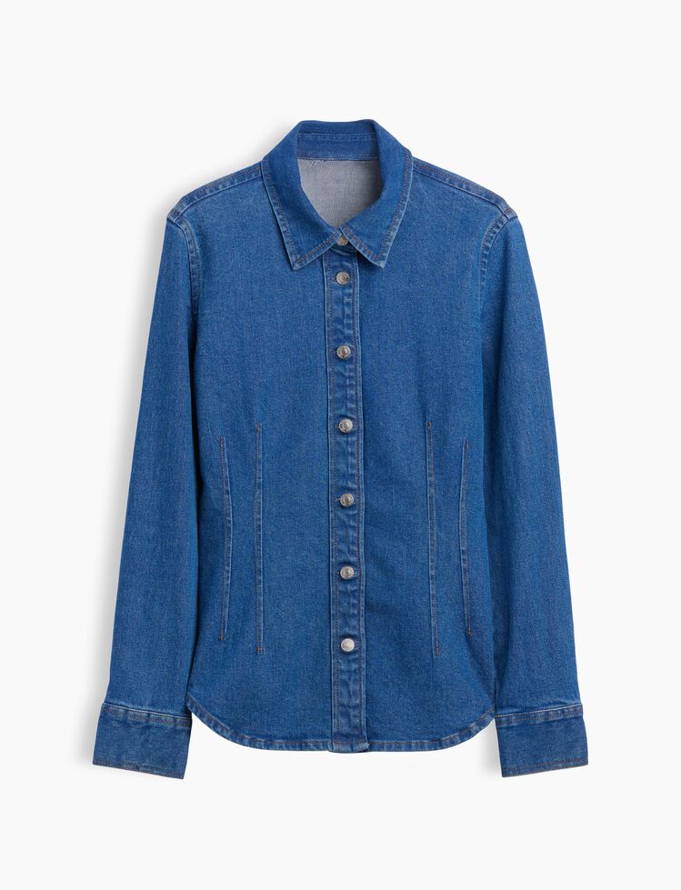 Denim Fitted Shirt gap denim fitted shirt