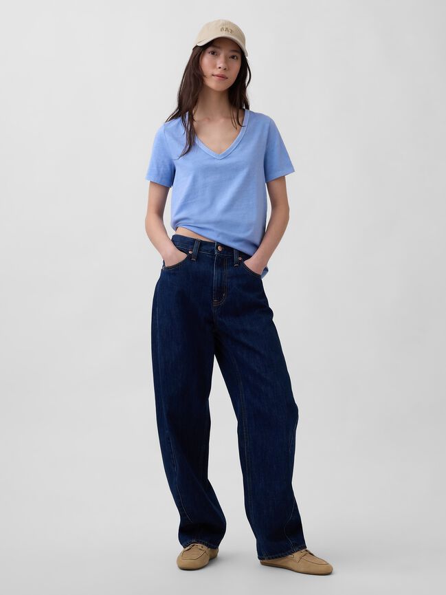 Organic Cotton VintageSoft V-Neck T-Shirt gap organic cotton vintagesoft v neck t shirt