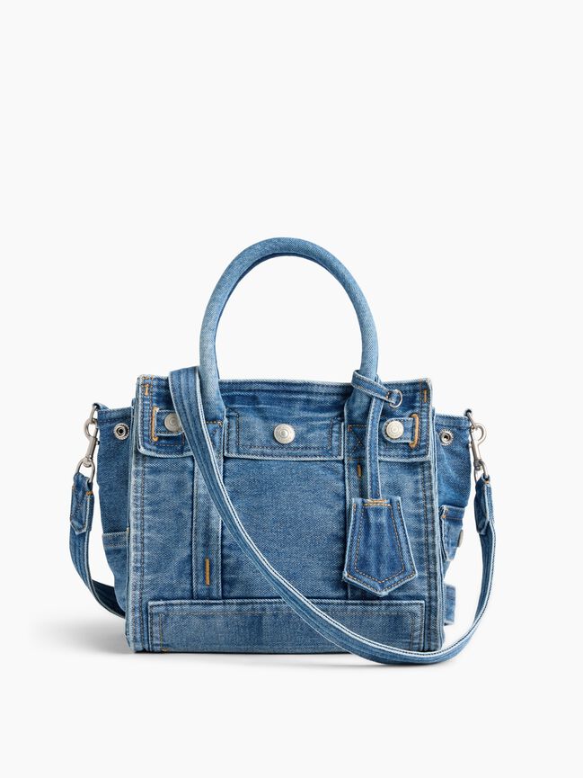Small Denim Five Pocket Tote gap small denim five pocket tote