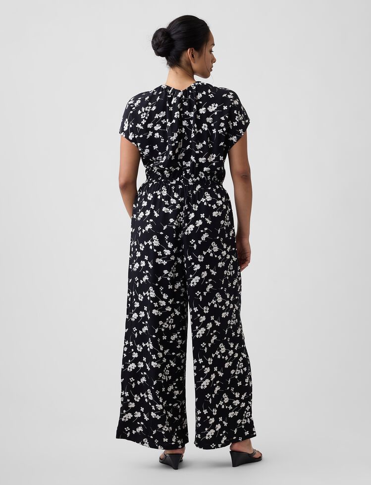 Flutter Sleeve Wide-Leg Jumpsuit gap flutter sleeve wide leg jumpsuit