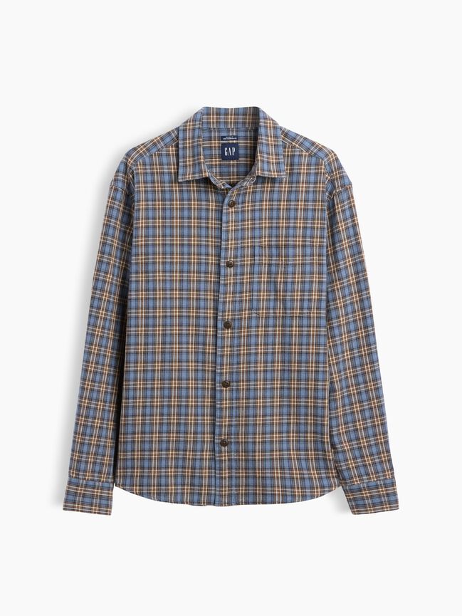 Sunwashed Twill Relaxed Plaid Shirt gap sunwashed twill relaxed plaid shirt