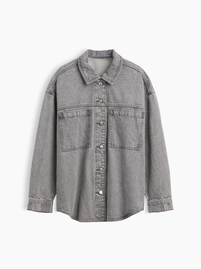 Denim Oversized Shirt Jacket gap denim oversized shirt jacket