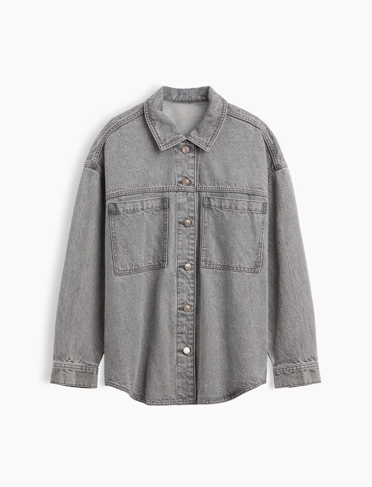 Denim Oversized Shirt Jacket gap denim oversized shirt jacket
