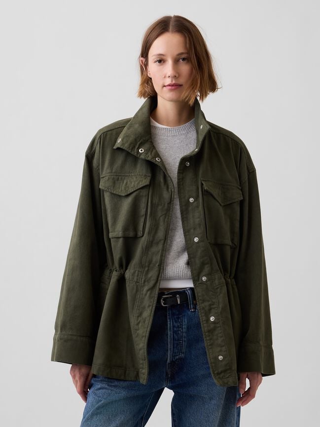 Oversized Utility Swing Jacket gap oversized utility swing jacket