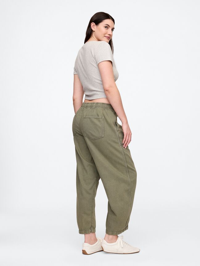 Mid Rise Pull-On Soft Barrel Jeans gap mid rise pull on soft barrel jeans